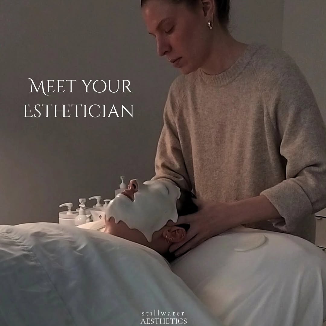 Trisha performing a facial treatment at Stillwater Aesthetics